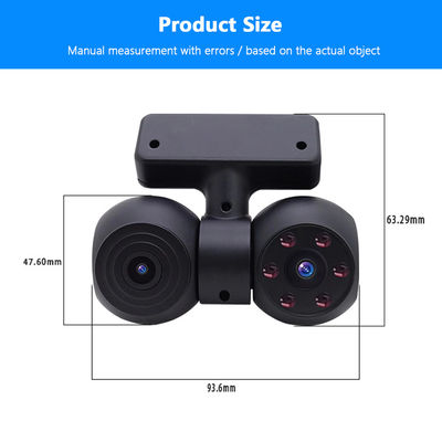 تصميم براءة اختراع HP 1080P ميني داش كامرا مزدوجة الكاميرا مخفية للسيارة Fisheye